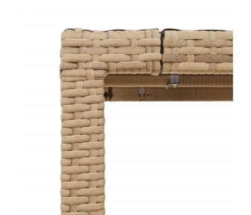 Dārza Galds, Stikla Virsma, Bēšs, 150X90X75 Cm, Pe Rotangpalma Vidaxl Dārza Galds, Stikla Virsma, Bēšs, 150X90X75 Cm, Pe Rotangpalma Vidaxl