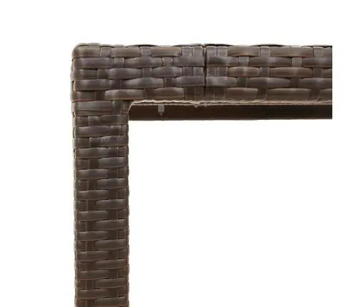 Aialaud Klaasplaadiga, Pruun, 190 X 90 X 75 cm Polürotang