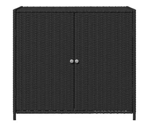 Dārza Skapis, Melns, 83X45X76 Cm, Pe Rotangpalma Vidaxl