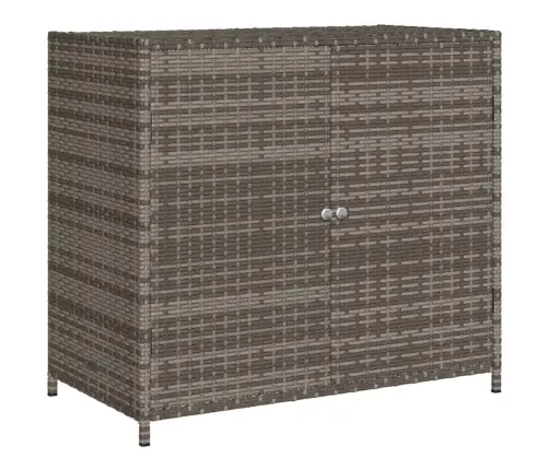 Dārza Skapis, Pelēks, 83X45X76 Cm, Pe Rotangpalma Vidaxl