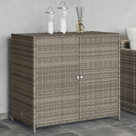 Dārza Skapis, Pelēks, 83X45X76 Cm, Pe Rotangpalma Vidaxl