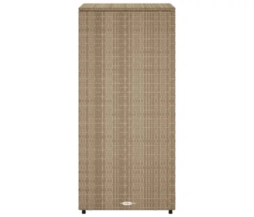 Dārza Skapis, Bēšs, 50X55X115 Cm, Pe Rotangpalma Vidaxl