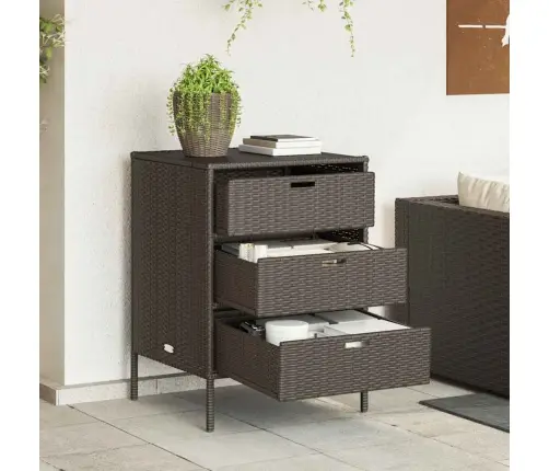 Sodo Spintelė Daiktams, Ruda, 55X59X80cm Poliratanas