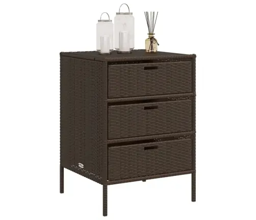 Sodo Spintelė Daiktams, Ruda, 55X59X80cm Poliratanas