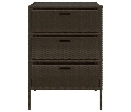 Sodo Spintelė Daiktams, Ruda, 55X59X80cm Poliratanas