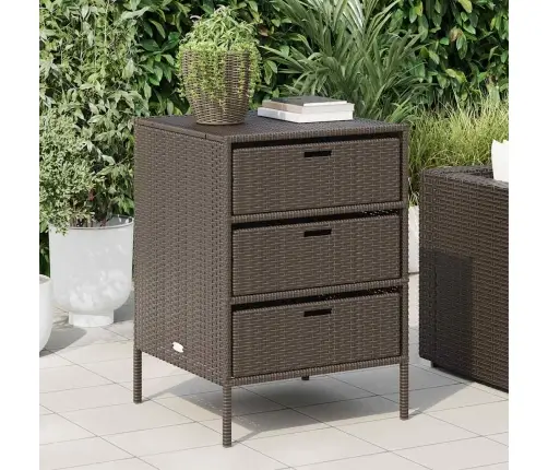 Sodo Spintelė Daiktams, Ruda, 55X59X80cm Poliratanas