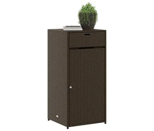 Sodo Spintelė Daiktams, Ruda, 55X55X111cm Poliratanas