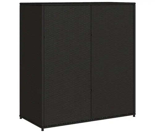 Dārza Skapis, Melns, 105X55X113 Cm, Pe Rotangpalma Vidaxl