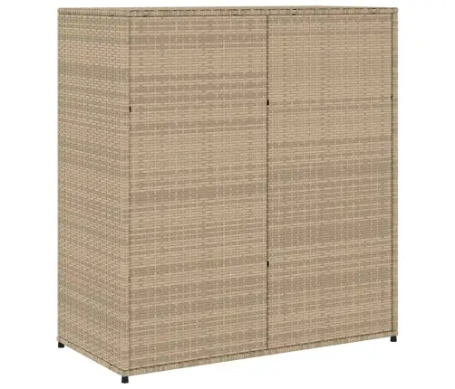 Dārza Skapis, Bēšs, 105X55X113 Cm, Pe Rotangpalma Vidaxl