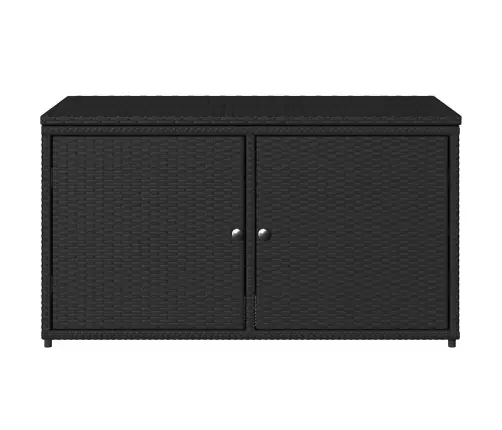 Dārza Skapis, Melns, 110X55X60,5 Cm, Pe Rotangpalma Vidaxl