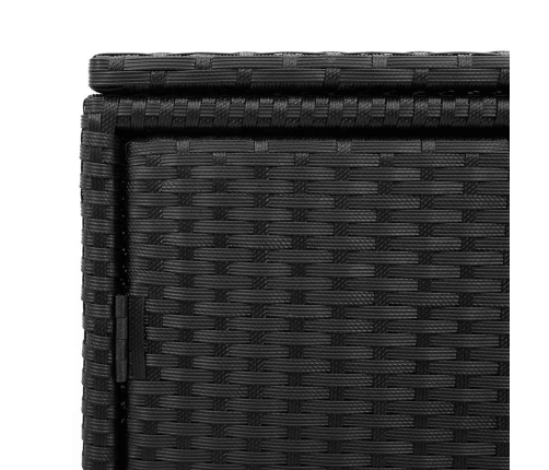 Dārza Skapis, Melns, 110X55X60,5 Cm, Pe Rotangpalma Vidaxl