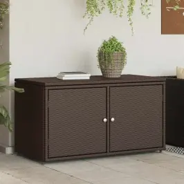 Dārza Skapis, Brūns, 110X55X60,5 Cm, Pe Rotangpalma Vidaxl