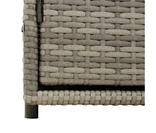 Dārza Skapis, Pelēks, 110X55X60,5 Cm, Pe Rotangpalma Vidaxl