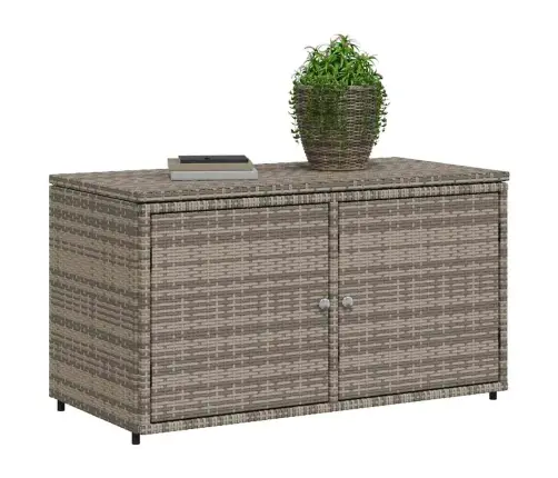 Dārza Skapis, Pelēks, 110X55X60,5 Cm, Pe Rotangpalma Vidaxl