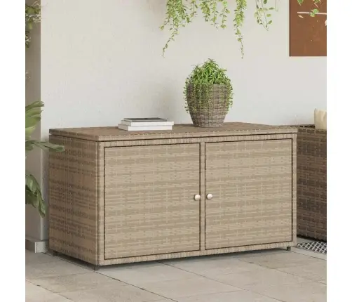 Sodo Spintelė Daiktams, Smėlio, 110X55X60,5cm Poliratanas