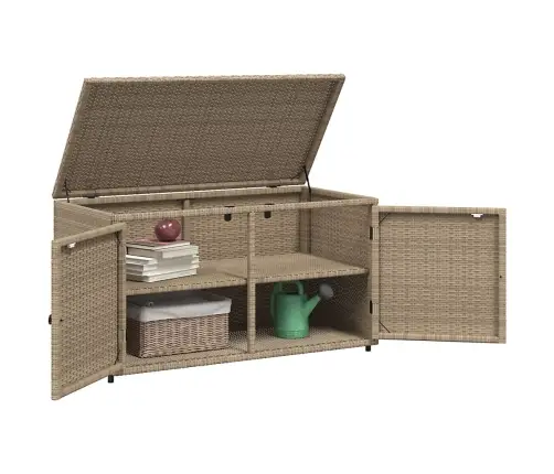 Sodo Spintelė Daiktams, Smėlio, 110X55X60,5cm Poliratanas