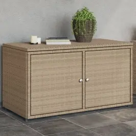 Dārza Skapis, Bēšs, 110X55X60,5 Cm, Pe Rotangpalma Vidaxl