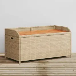 Dārza Sols, 100X50X52 Cm, Bēša Pe Rotangpalma, Akācijas Koks Vidaxl