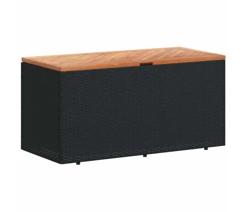 Dārza Kaste, Melna, 110X50X54 Cm, Pe Rotangpalma, Akācjia Vidaxl