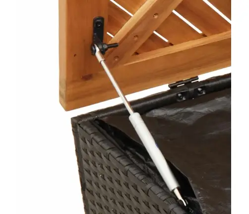 Dārza Kaste, Melna, 110X50X54 Cm, Pe Rotangpalma, Akācjia Vidaxl