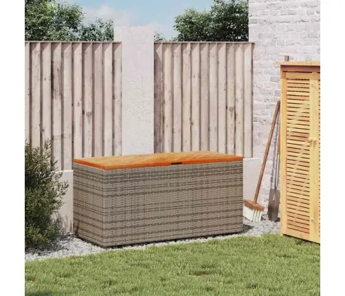 Dārza Uzglabāšanas Kaste, Pelēka, 110X50X54 Cm, Pe Rotangpalma Vidaxl