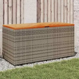 Dārza Uzglabāšanas Kaste, Pelēka, 110X50X54 Cm, Pe Rotangpalma Vidaxl