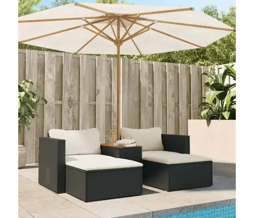 5-Osaline Aiadiivani Komplekt Patjadega, Must, Polürotang