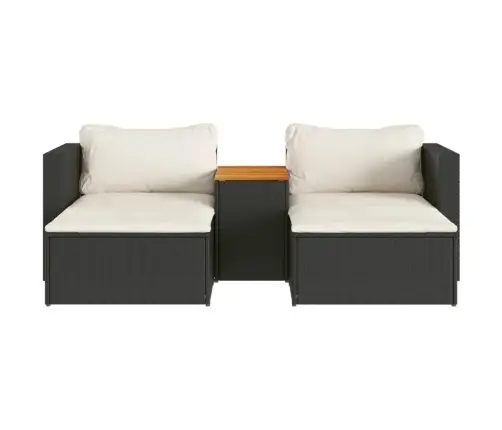 5-Osaline Aiadiivani Komplekt Patjadega, Must, Polürotang