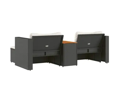 5-Osaline Aiadiivani Komplekt Patjadega, Must, Polürotang