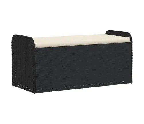 Sols/Mantu Kaste Ar Matraci, 115X51X52 Cm, Melna Pe Rotangpalma Vidaxl