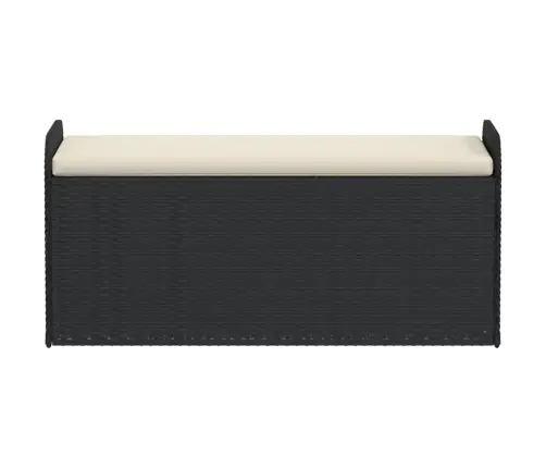 Sols/Mantu Kaste Ar Matraci, 115X51X52 Cm, Melna Pe Rotangpalma Vidaxl