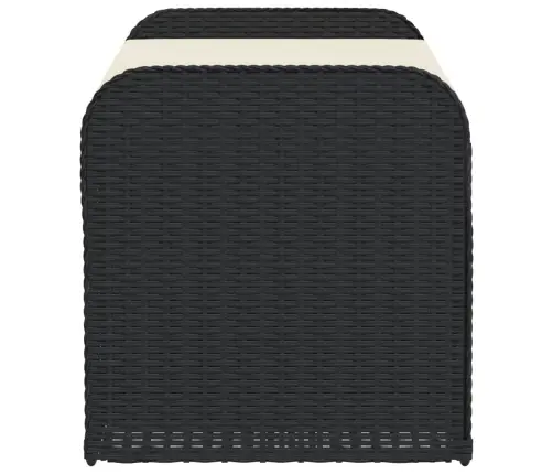 Sols/Mantu Kaste Ar Matraci, 115X51X52 Cm, Melna Pe Rotangpalma Vidaxl