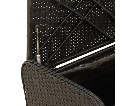 Sols/Mantu Kaste Ar Matraci, 115X51X52 Cm, Melna Pe Rotangpalma Vidaxl