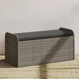 Suoliukas-Daiktadėžė, Pilkas, 115X51X52cm Poliratanas