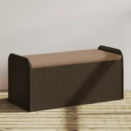 Sols/Mantu Kaste Ar Matraci, 115X51X52 Cm, Brūna Pe Rotangpalma Vidaxl