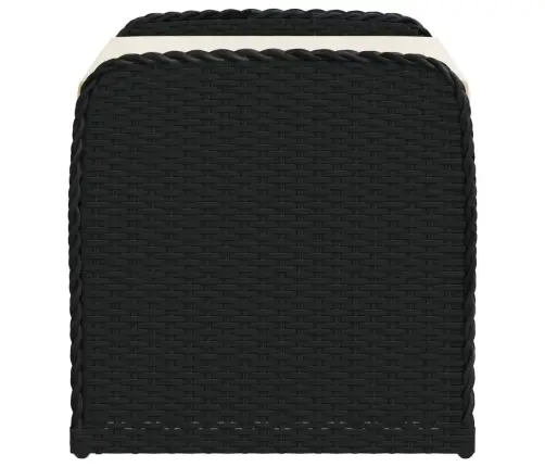 Sols/Mantu Kaste Ar Matraci, 80X51X52 Cm, Melna Pe Rotangpalma Vidaxl