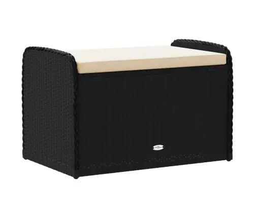 Sols/Mantu Kaste Ar Matraci, 80X51X52 Cm, Melna Pe Rotangpalma Vidaxl