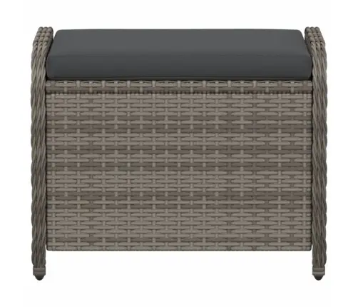 Dārza Soliņš Ar Matraci, Pelēka Pe Rotangpalma, 58X46X46 Cm Vidaxl