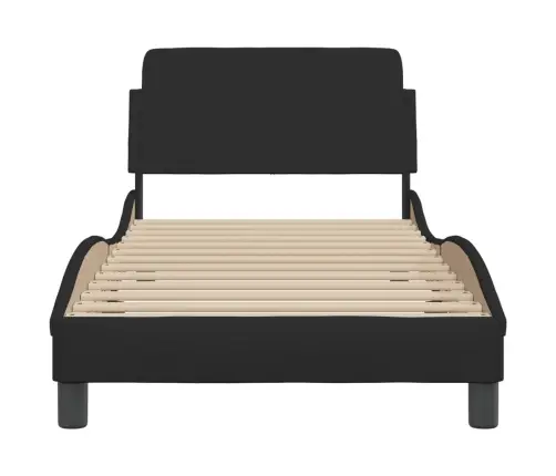 Voodiraam Peatsiga Dover, Must, 80X200 cm Kangas