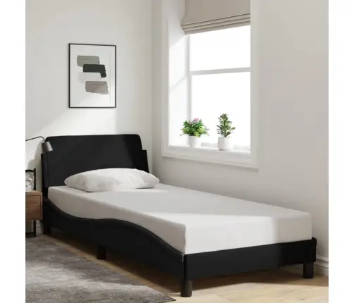 Voodiraam Peatsiga Dover, Must, 80X200 cm Kangas