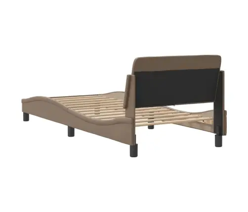 Voodiraam Dover, Cappuccino, 80X200 cm Kunstnahk