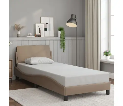 Voodiraam Dover, Cappuccino, 80X200 cm Kunstnahk