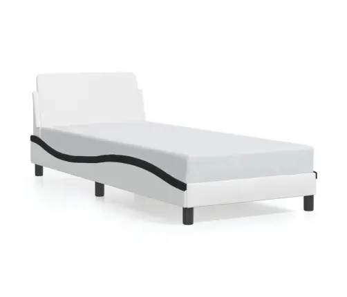 Lovos Rėmas, Dover, Baltas/Juodas, 80X200cm Dirbtinė Oda