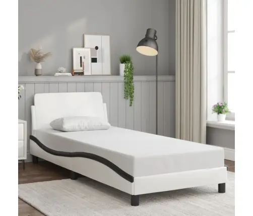 Lovos Rėmas, Dover, Baltas/Juodas, 80X200cm Dirbtinė Oda