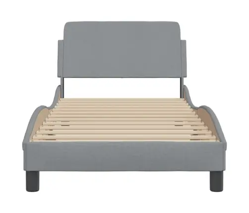 Gultas Rāmis Bez Matrača, Gaiši Pelēks, 90X190 Cm, Audums Vidaxl