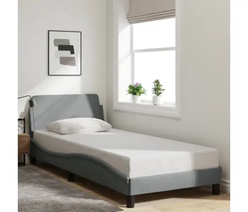 Gultas Rāmis Bez Matrača, Gaiši Pelēks, 90X190 Cm, Audums Vidaxl