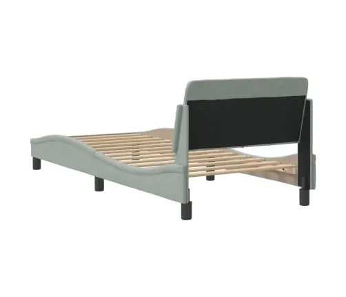 Lovos Rėmas, Dover, Šviesiai Pilkas, 90X190cm Aksomas