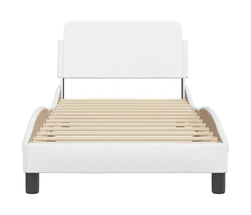 Voodiraam Dover, Valge, 90X190 cm Kunstnahk