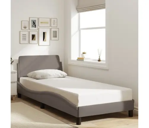 Lovos Rėmas Su Galvūgaliu, Dover, Taupe, 90X200Cm Audinys