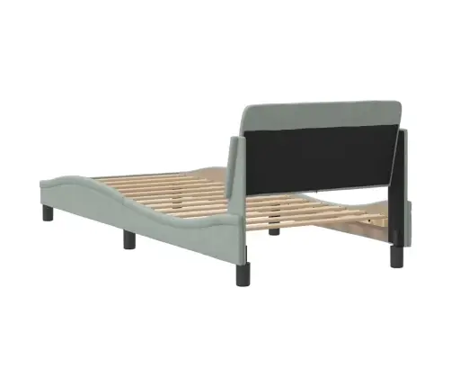 Lovos Rėmas, Dover, Šviesiai Pilkas, 90X200cm Aksomas